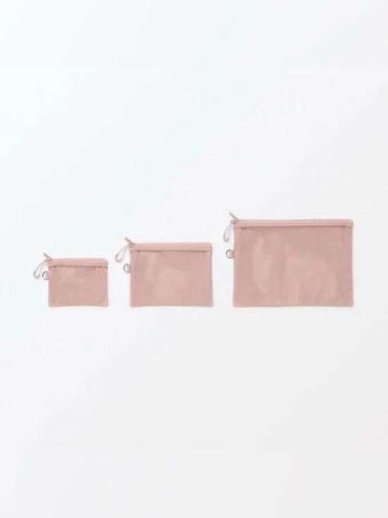 π Muji Polyester Two Zipper Case_Small_Pink_NWT π - Picture 6 of 6